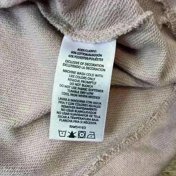 Calvin Klein Pink Cropped Pullover Sweatshirt Size M - Picture 6 of 8